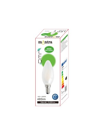 BOMBILLA LED - BOMBILLA E14 VELA OPAL 4000K  4W